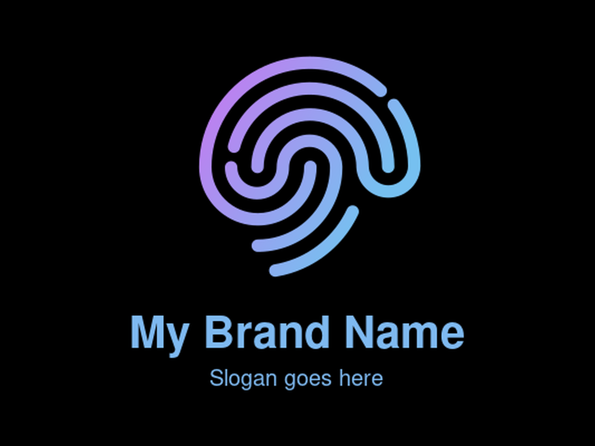 Fingerprint and Brain Logo Design